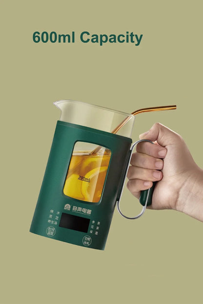 600ml Smart Tea Maker & Electric Kettle – Portable Mini Health Pot, Auto Keep Warm, Multi-Function | 220V Travel