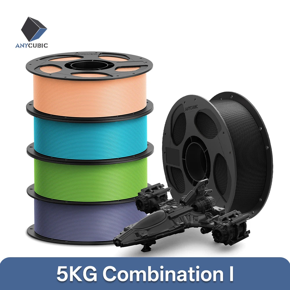 ANYCUBIC PLA 3D Printer Filament – 5KG / 1.75mm, Eco-Friendly, EU & US Warehouse, For Kobra S1C / K3C