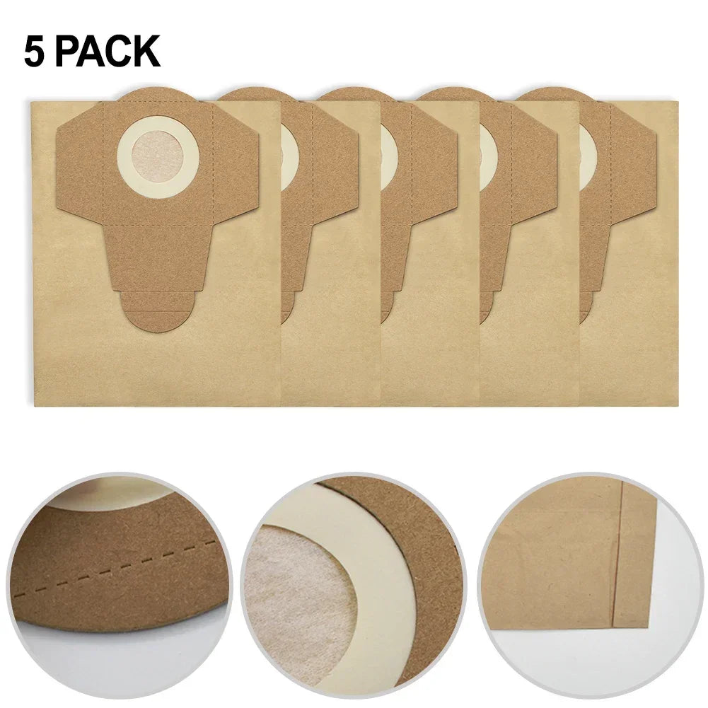 Einhell BT-VC 1250S Wet & Dry Vacuum Dust Bags | 20L | 5pcs Replacement