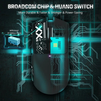 ATTACK SHARK X11 Wireless Gaming Mouse – 22K DPI, 59g, RGB, Tri-Mode (2.4G/BT/Wired) + Charging Dock