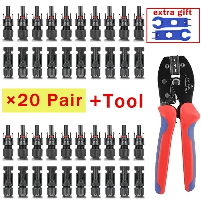 Solar Panel Connector Kit 1000V 30A – PV MC4 Connectors 2.5/4/6mm²