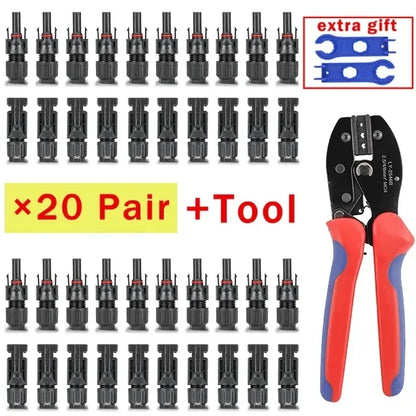 Solar Panel Connector Kit 1000V 30A – PV MC4 Connectors 2.5/4/6mm²