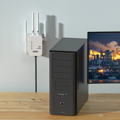 APWIKOGER AC1200 Dual-Band WiFi Repeater & Extender | 2.4G+5G | Gigabit | WPS | EU Plug