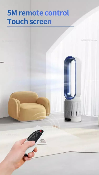 INSIS FEMME Bladeless Tower Fan – Ultra-Quiet Air Purification Circulation, Desk & Floor, Remote Control Option