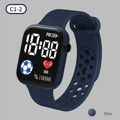 YIKAZE Kids LED Digital Watch – Silicone Strap, Cartoon Sport Wristwatch for Boys & Girls