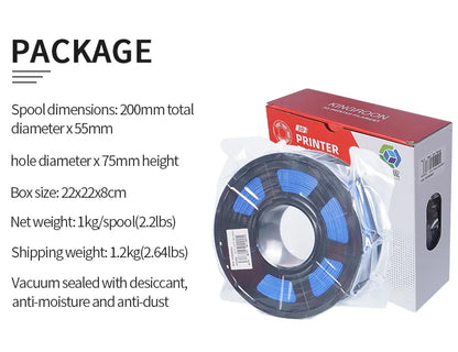 3D Printer Filament Bundle – 10KG, 1.75mm PLA / PETG, 10 Rolls, Mixed Colors & Materials, Fast Ship