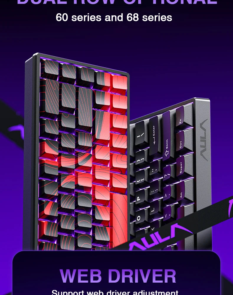 AULA WIN60/WIN68 HE Magnetic Switch Gaming Keyboard — Rapid Trigger, RGB, Hotswap