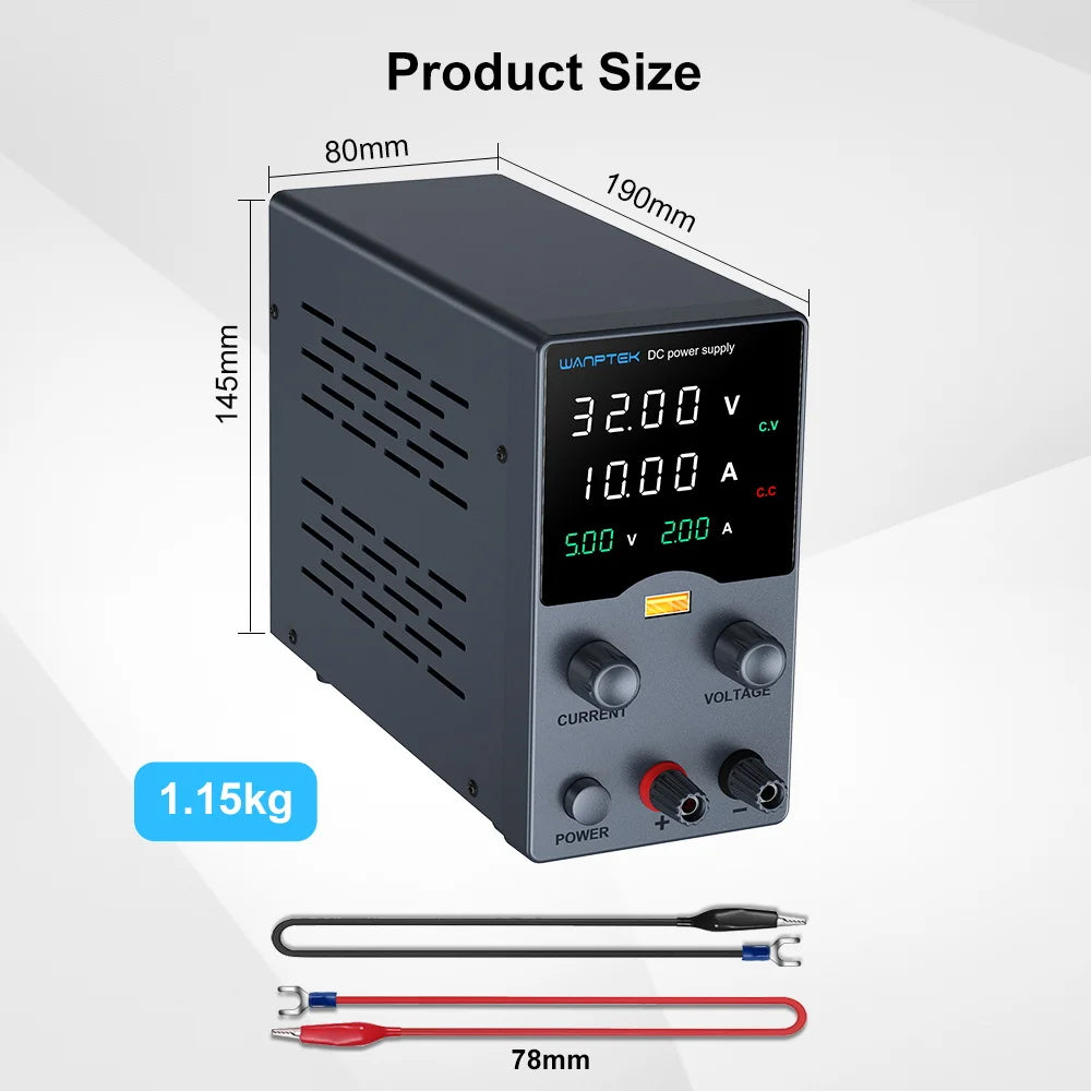 Wanptek Adjustable DC Lab Bench Power Supply