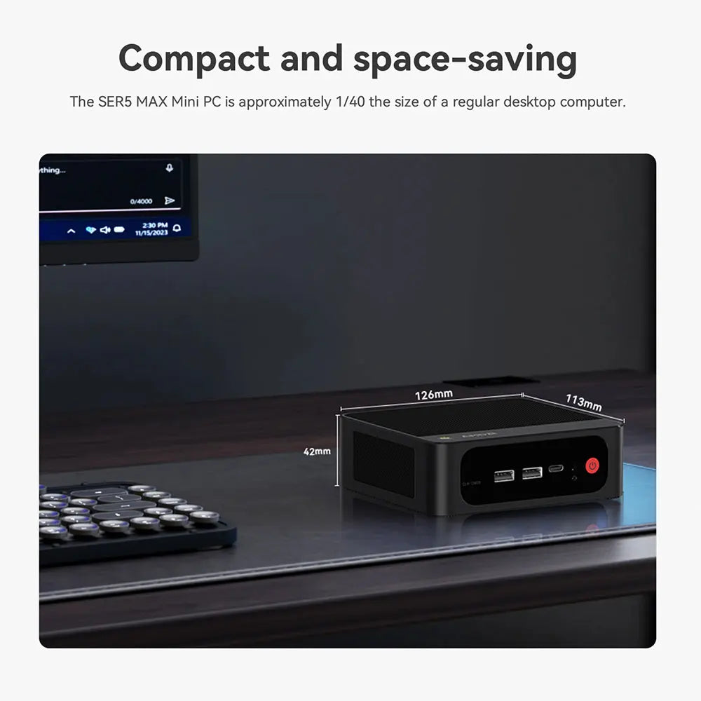 Beelink SER5 Max Mini PC – AMD Ryzen 7 6800U/7735HS, DDR5, WiFi 6, 2.5G LAN