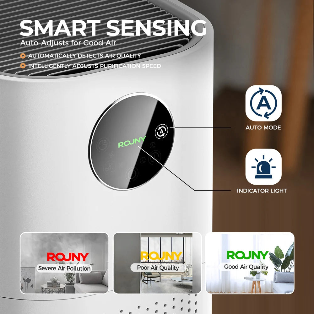 2-in-1 Air Purifier with Humidifier – H13 True HEPA Filter, for Allergies, Pets, Smokers, Bedroom Use