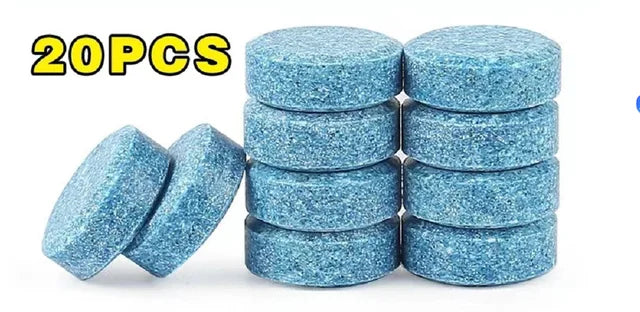 Car Windscreen Cleaner Effervescent Tablets | Concentrated Solid Wiper Fluid Detergent, Auto Glass Cleaning