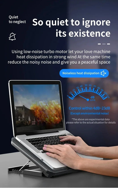 Red Shopping Q100 17-inch gaming laptop cooling pad with LED screen, dual USB ports, and 2600RPM fan stand for optimal cooling.