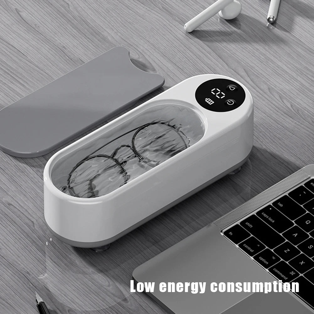 Ultrasonic Jewelry Cleaner Machine – Portable USB Rechargeable Cleaner for Rings, Necklaces & Glasses