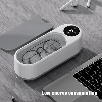 Ultrasonic Jewelry Cleaner Machine – Portable USB Rechargeable Cleaner for Rings, Necklaces & Glasses