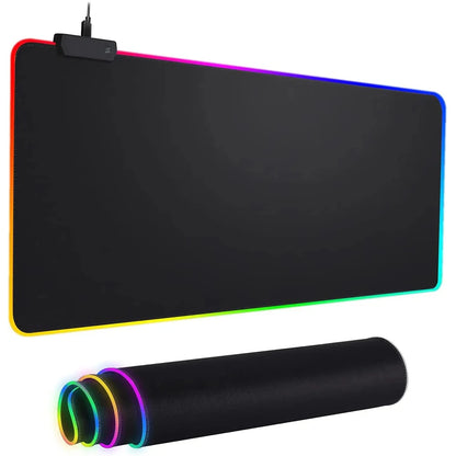 RGB LED Gaming Mouse Pad – Resident Evil Design, Glowing Rubber Mousepad for PC Gamer