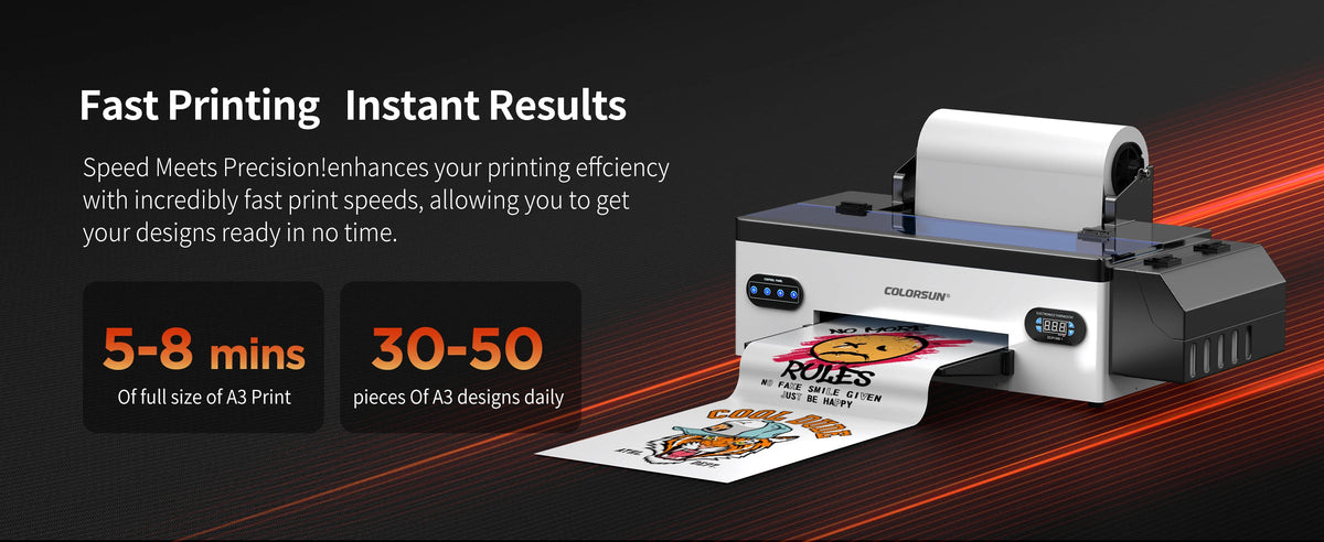 Colorsun A3 DTF Printer – Epson R1390 | Direct to Film | T-Shirt & Hoodie Printing