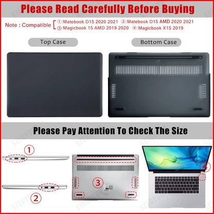 Huawei Matebook Laptop Case — D14/D15/X Pro/14/13, Honor MagicBook 14 (2020–2021)