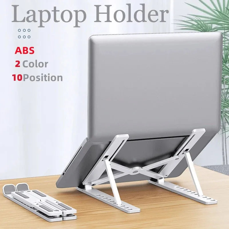 Adjustable Foldable Laptop Stand 7-Level – Portable ABS Holder for MacBook, iPad, Lenovo, Tablet