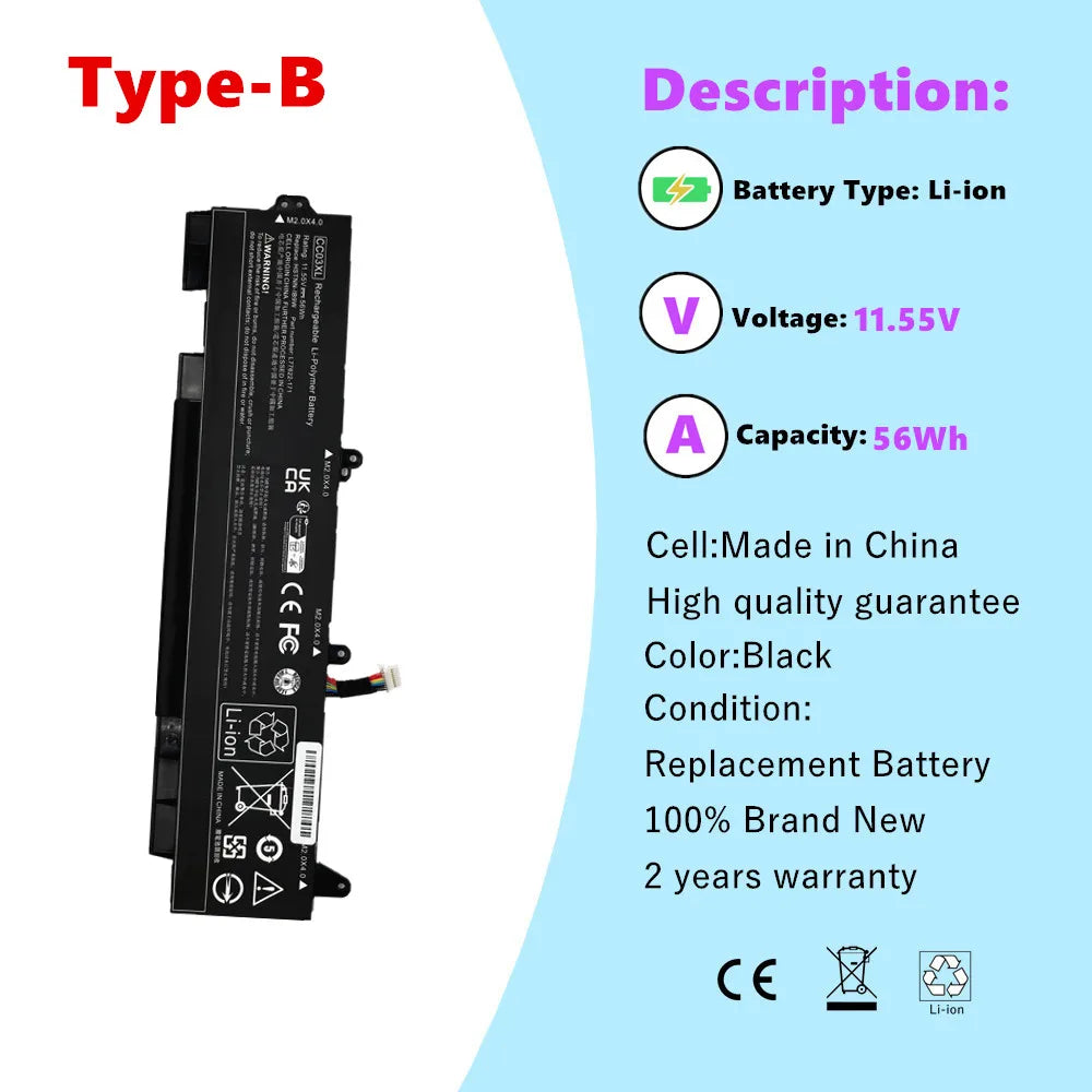 CC03XL Laptop Battery for HP EliteBook 830 835 840 845 850 855 G7 G8 | ZBook Firefly 14 15