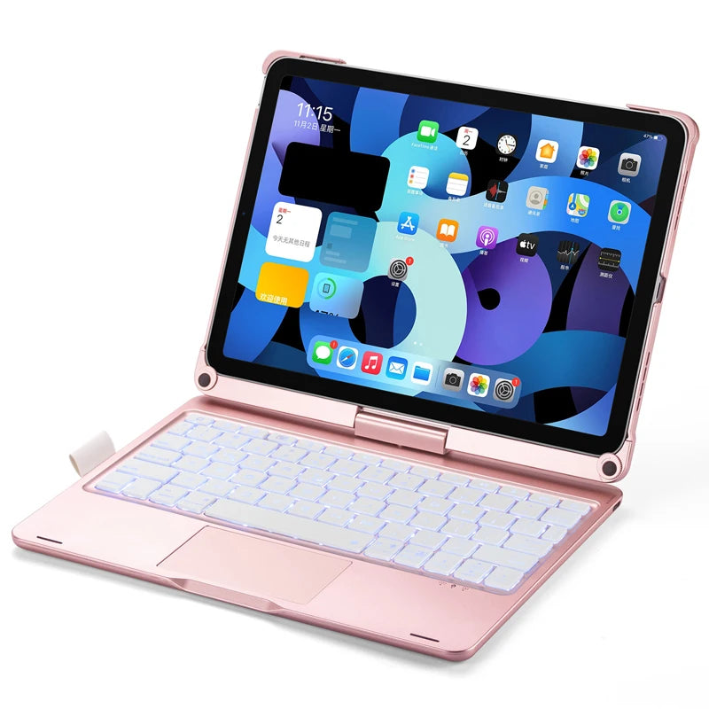 Bluetooth Magic Keyboard Case for iPad Pro 11 / Air – Backlit, Multi-Language, Trackpad