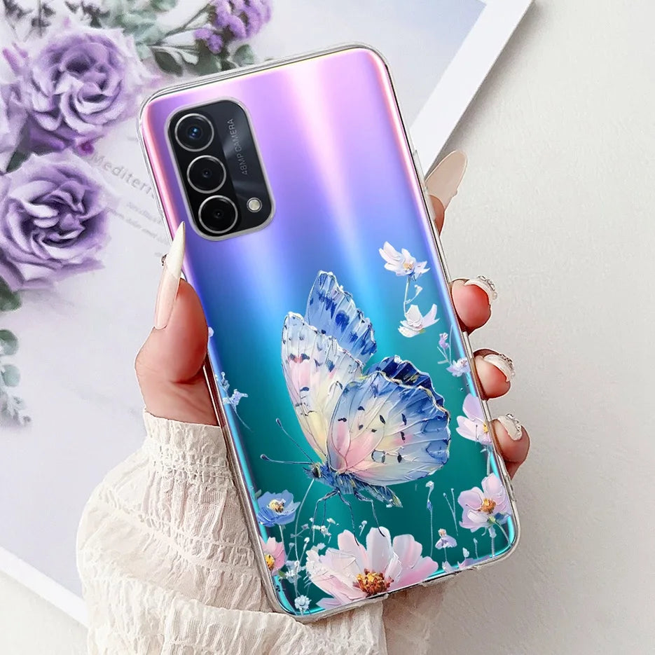 Luxury Painted Soft Silicone Case for Oppo A74 5G – Shockproof Back Cover