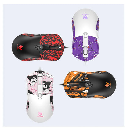 OBAME Wired Gaming Mouse – 6-Key RGB Backlight, Anti-Slip Sticker Design