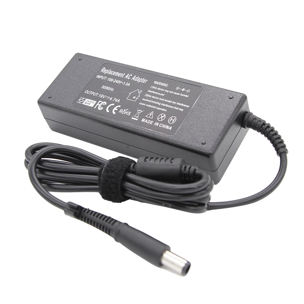 19V 4.74A 90W Laptop Charger for HP ProBook & Pavilion — 7.4x5.0mm Adapter