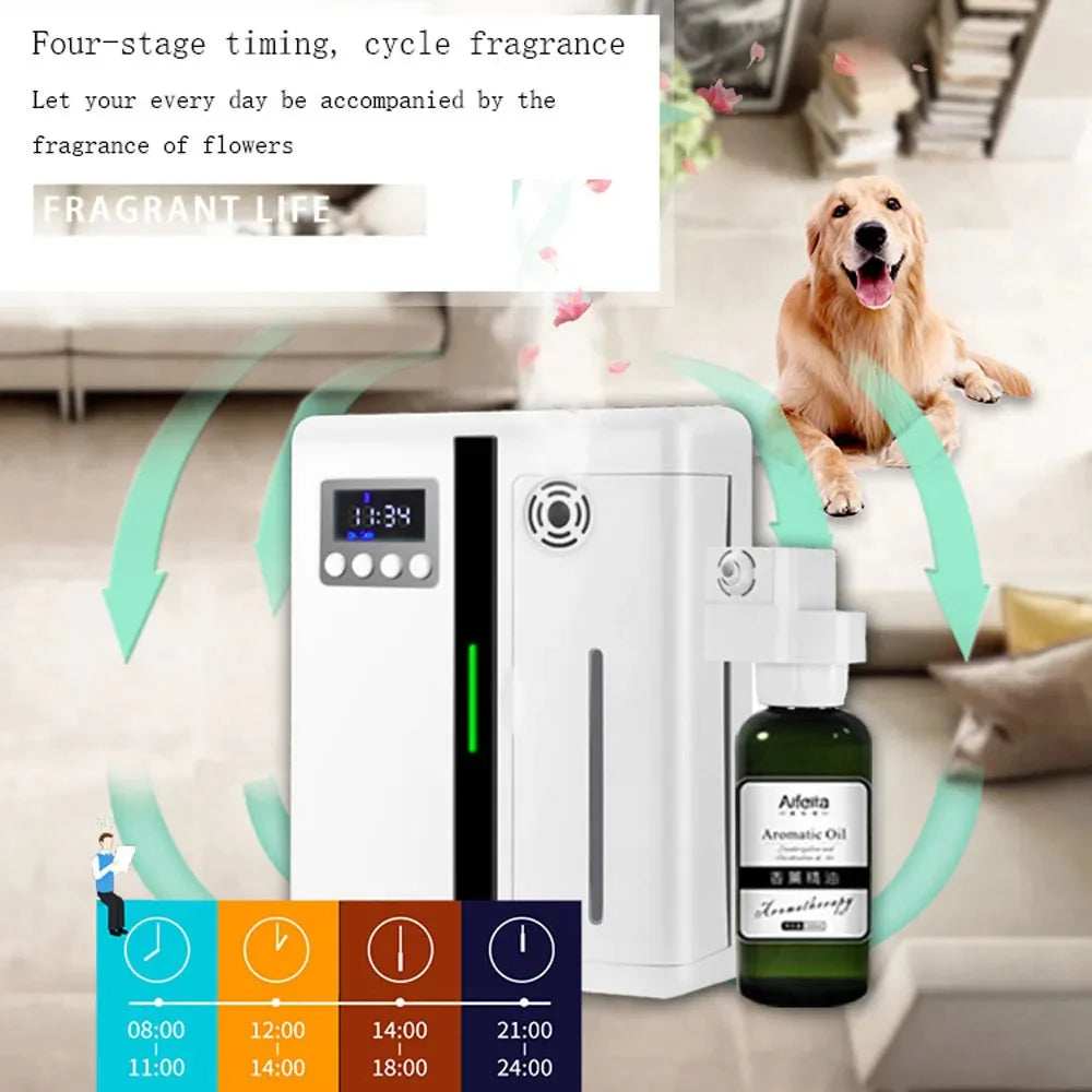 Bluetooth Room Fragrance Diffuser 300m³ – Electric Essential Oil Air Freshener for Home