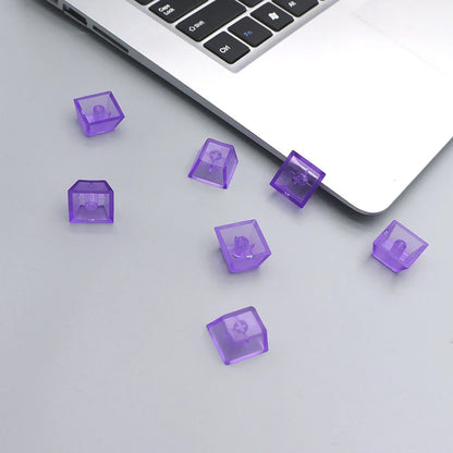 Frosted Transparent Cherry Profile R4 Keycaps – 10/20pcs Blank Backlit, MX Switch, DIY