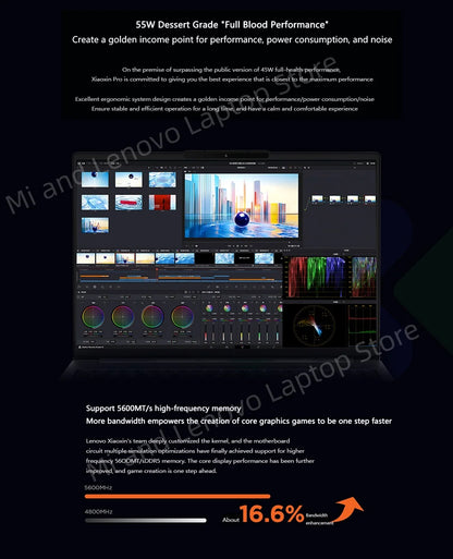 Lenovo Xiaoxin Pro16 2025 – AMD AI 7 H 350, 32GB DDR5, 1TB SSD, 16" 2.8K OLED 120Hz, Wi-Fi 7