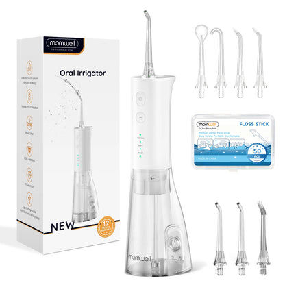 Electric Water Flosser Rechargeable | 300ml | IPX7 Waterproof | Home & Travel
