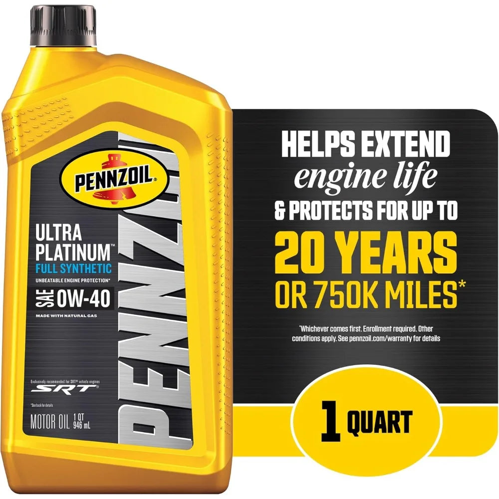 Ultra Platinum 0W-40 Full Synthetic Motor Oil – 1 Quart (6-Pack)