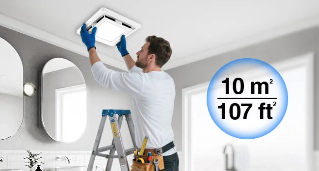 Bathroom Exhaust Fan with LED Light 110 CFM – 3 Color Temps, 1000LM, Ultra Quiet 2.5 Sones