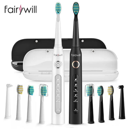 Fairywill FW-D7 Sonic Electric Toothbrush | 5 Modes | USB | Smart Timer | Travel Case