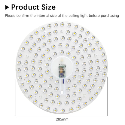 72W LED Ceiling Light Replacement Module – Dimmable, 220V, Round Panel