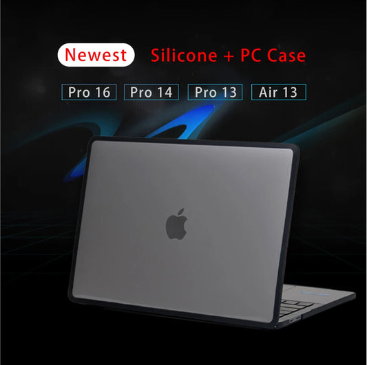 Soft TPU+PC MacBook Case – Pro 16/14/13, Air 15/13, M1–M5 (2019–2025)