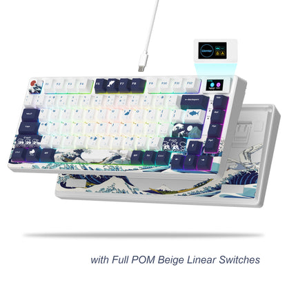 Womier SK80 Gasket Mechanical Keyboard – 83 Key, Hot-Swap, RGB, Smart Display