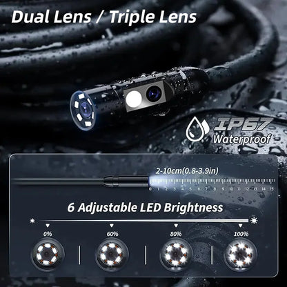 KERUI 1080P Industrial Endoscope Camera – 5" LCD, Dual/Triple Lens