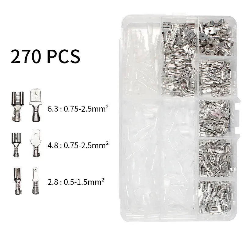 Insulated Spade Connector Kit – Male & Female Crimp Terminals 2.8/6.3mm