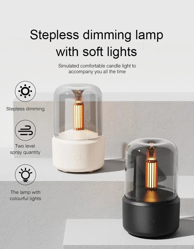 KINSCOTER USB Aroma Diffuser – Portable Air Humidifier, Essential Oil Night Light, Cold Mist Maker for Bedroom & Gift