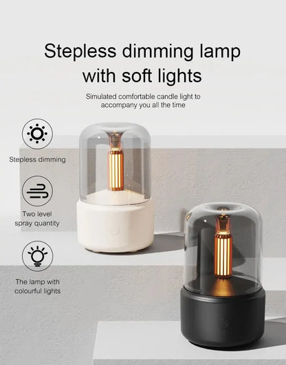 KINSCOTER USB Aroma Diffuser – Portable Air Humidifier, Essential Oil Night Light, Cold Mist Maker for Bedroom & Gift