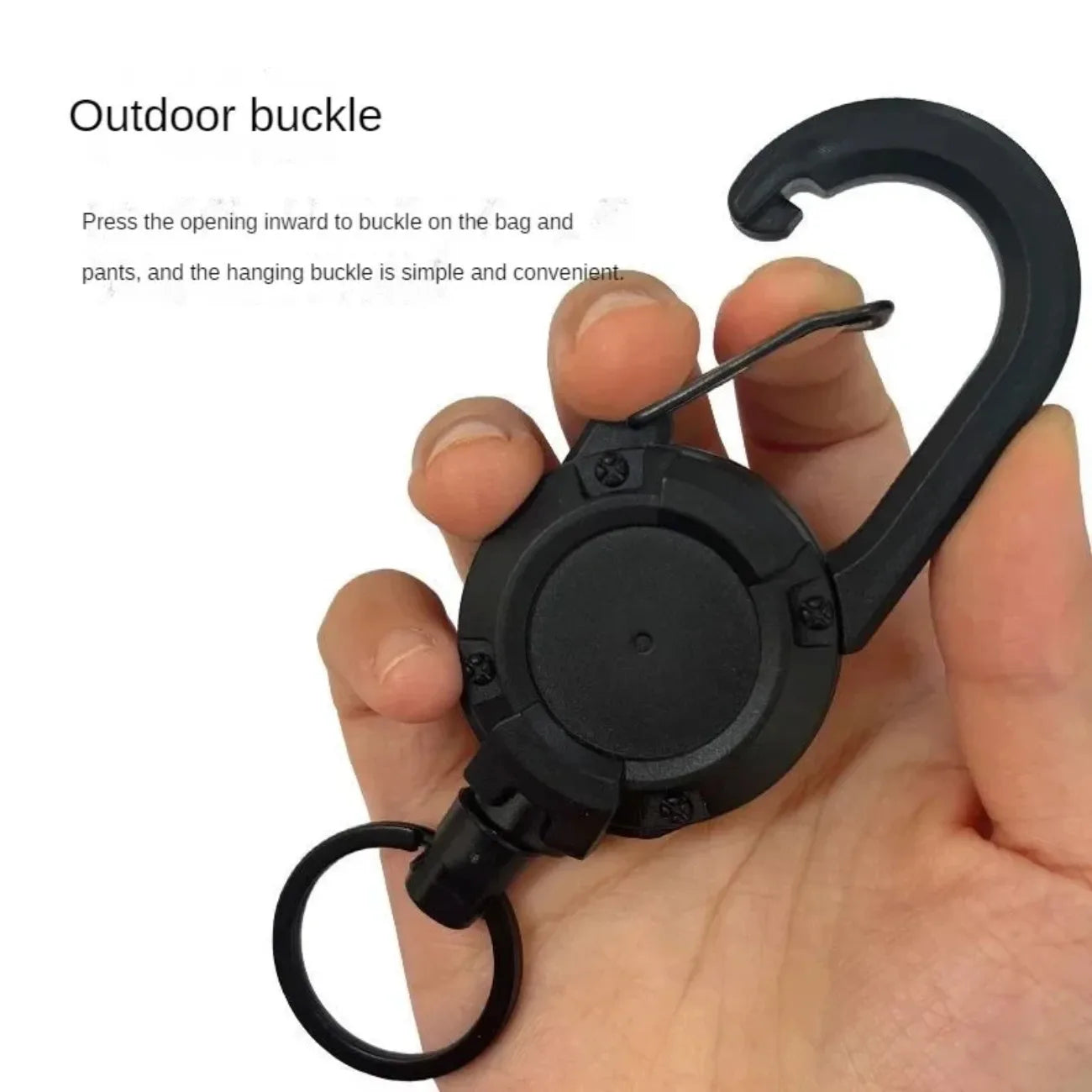 Heavy Duty Retractable ID Badge Reel with Carabiner