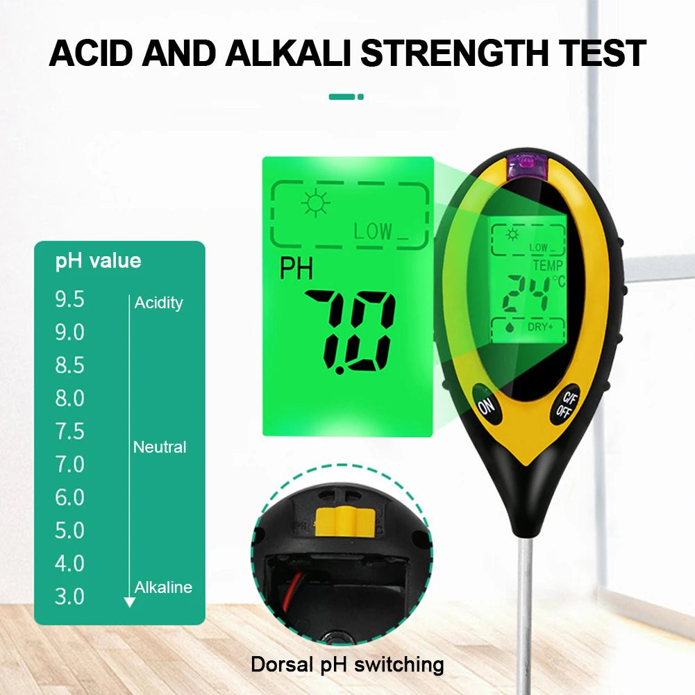 Wireless Smart Soil Tester – LCD Temperature & Humidity Monitor for Garden