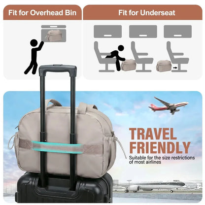 Lightweight Nylon Travel Duffel Bag with Wet Pocket