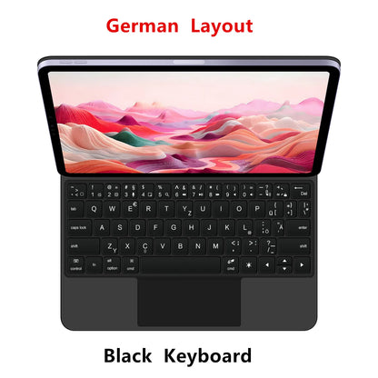 Magic Keyboard for iPad 11th Gen (A16) 2025 | Smart Case | Multi-Language | Black & White | 7 Languages