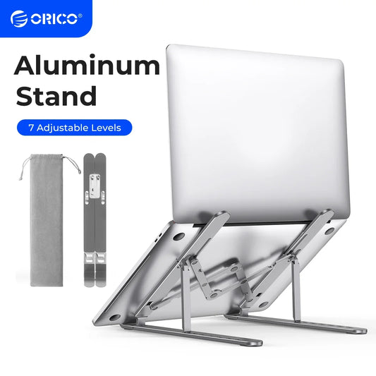 Orico Foldable Aluminum Laptop Stand – 7 Angles, MacBook & Tablets