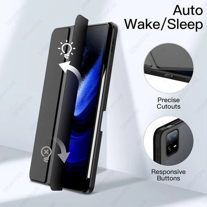 Trifold Stand Smart Case with Pen Holder for Xiaomi Mi Pad 6 / Pad 6 Pro 11" 2023