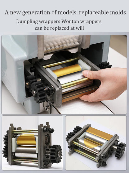 Electric Automatic Dumpling Wrapper Maker – Wonton & Dumpling Skin Press, Round & Square, Commercial