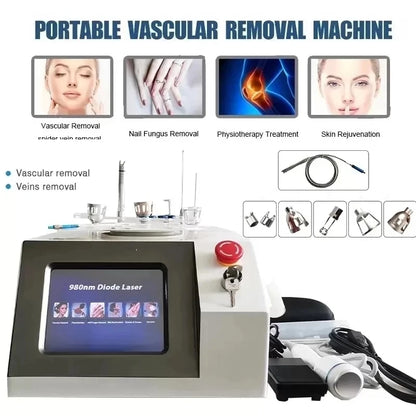 60W 980nm Diode Laser Machine – 6-in-1 Spider Vein & Nail Fungus Removal