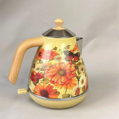 Dobleuno Retro Electric Kettle 1.7L – Thermometer, Auto Shut-Off, 304 Steel